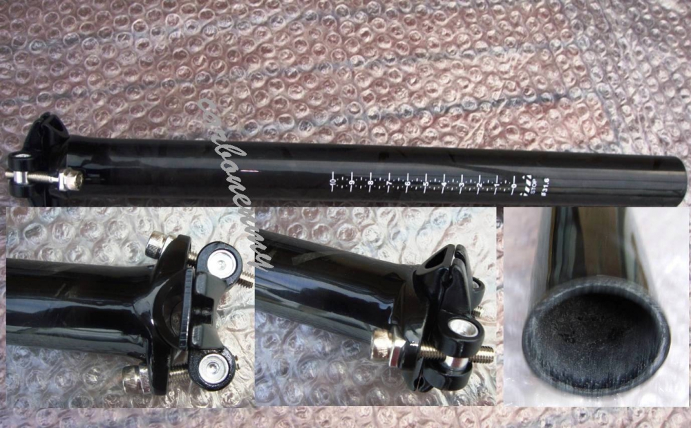 Bild 1 von Sehr robust Voll Carbon Sattelstütze 27,2/31,6mm 350/400 mm Glossy Matt N  / (Farbe) Glossy / (Länge) 400 mm / (Druchmesse ) 31,6 mm