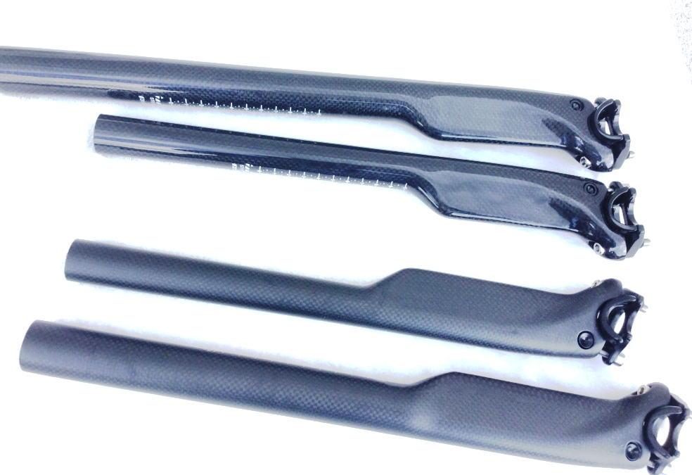 Bild 1 von Voll Carbonsattelstütze Aero Sattelstütze mit Titanschrauben 31,6 / 30,8 mm  / (Druchmesse ) 31,6 mm / (Länge) 400 mm Matt