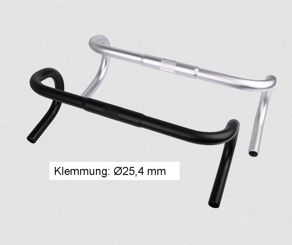 ergo alu rennrad lenker road race lenker 420mm 25 4 mm schwarz silber neu carbonenmy onlineshop