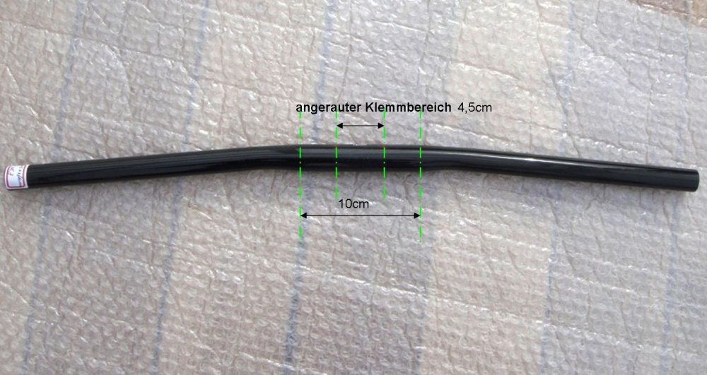 Bild 1 von Ultra Leicht voll Carbon MTB Lenker flat 25,4mm mit Lange 580-720mm nur ca. 100g