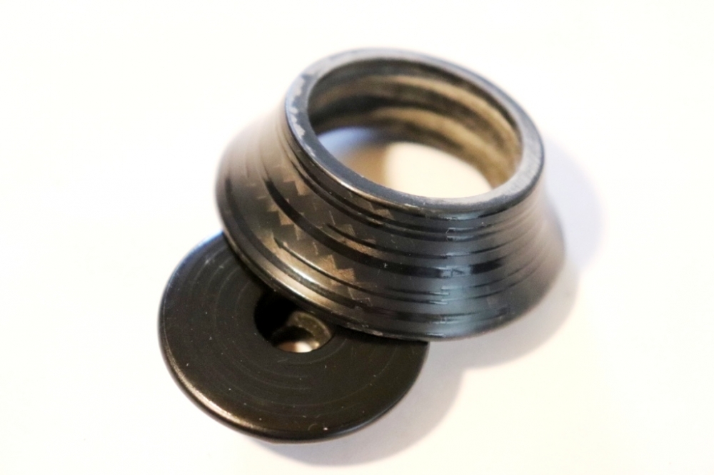 Bild 1 von 15mm 1-1/8" Steuersatz Carbon Tapered Headset konisch Spacer Kappe Set abdecker  / (Modelle) CSP-15-C2