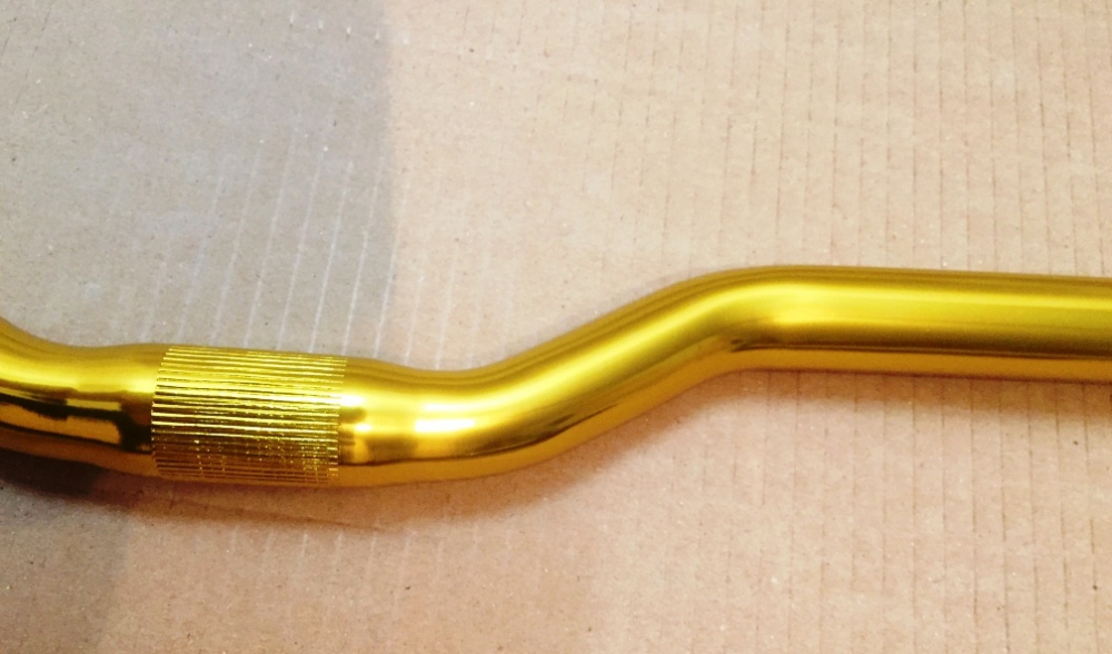 Bild 1 von Alu Lenker Riser Bar Handlebar Fixie Fixed Single Speed Singlespeed 520*H30 mm  / (Farbe) Gold