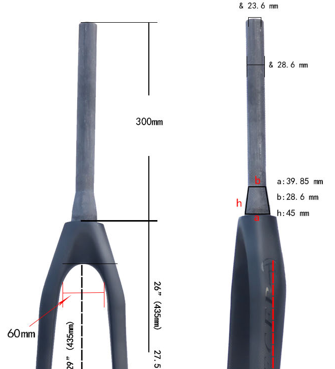 Bild 1 von Carbon MTB Rennrad Starrgabel 11/8