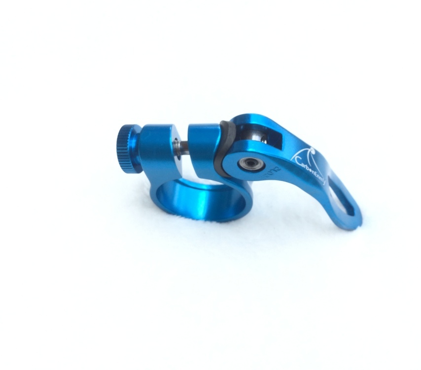 Bild 1 von Fahrrad Sattelklemme Schnellspanner Aluminium Legierung Sattelklemme 31,8 mm   / (Farbe) Blau