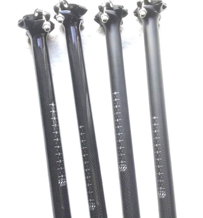 Bild 1 von Sehr robust Voll Carbon Sattelstütze 25,4 350/400 mm Glossy Matt Neu