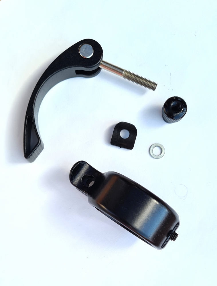 Bild 1 von Verstärkt Alu Fahrrad Sattelklemme mit Schnellspanner saddle clamp 40 mm Schwarz