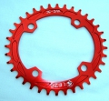 Bild 3 von Aluminium Fahrrad Kettenblatt Kettenblätter Oval Chainring BCD104mm 32T 34T 36T