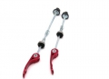 Bild 1 von Fahrrad Schnellspanner set schwarz für vorne und hinten schwarz Rot Blau Gold Silber  / (Farbe) Rot / (Menge) 1