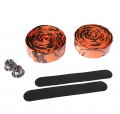 Bild 2 von höherwertig Mehrfarbe Lenkerband Bar Tape Rennrad Griffe Kork Top Qualität neu  / (Farbe) Schwarz-Orange