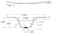 Bild 5 von BMX Lenker Aluminium Riser Lenkerstange Ø22,2mm - 660mm Länge, 130mm Höhe 354g